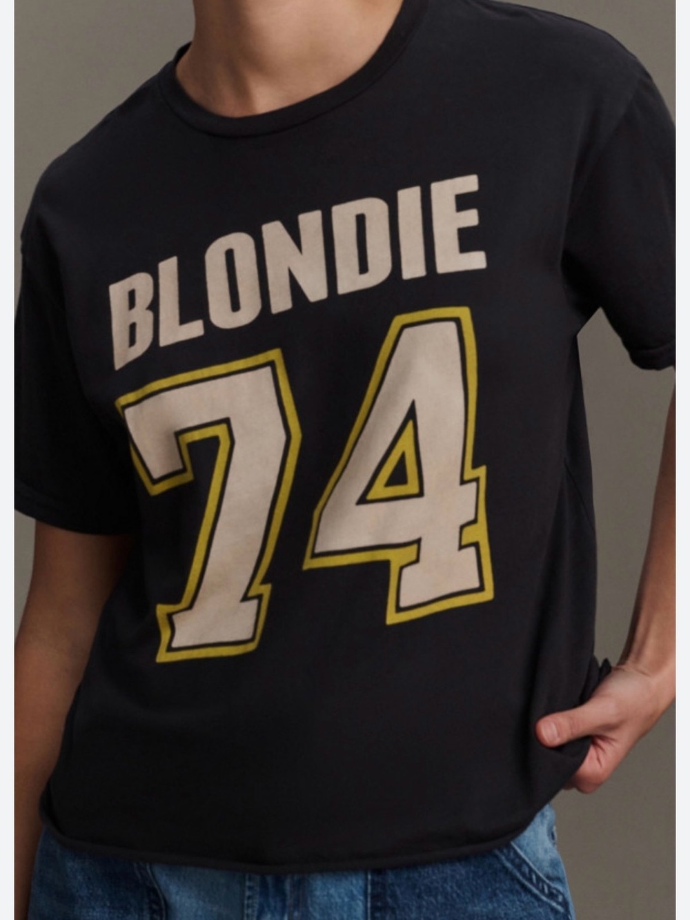 Original Retro Brand Blondie Black Tee with Yellow Graphic 0371